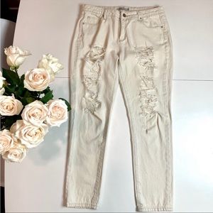 Just Fab White Skinny Jeans